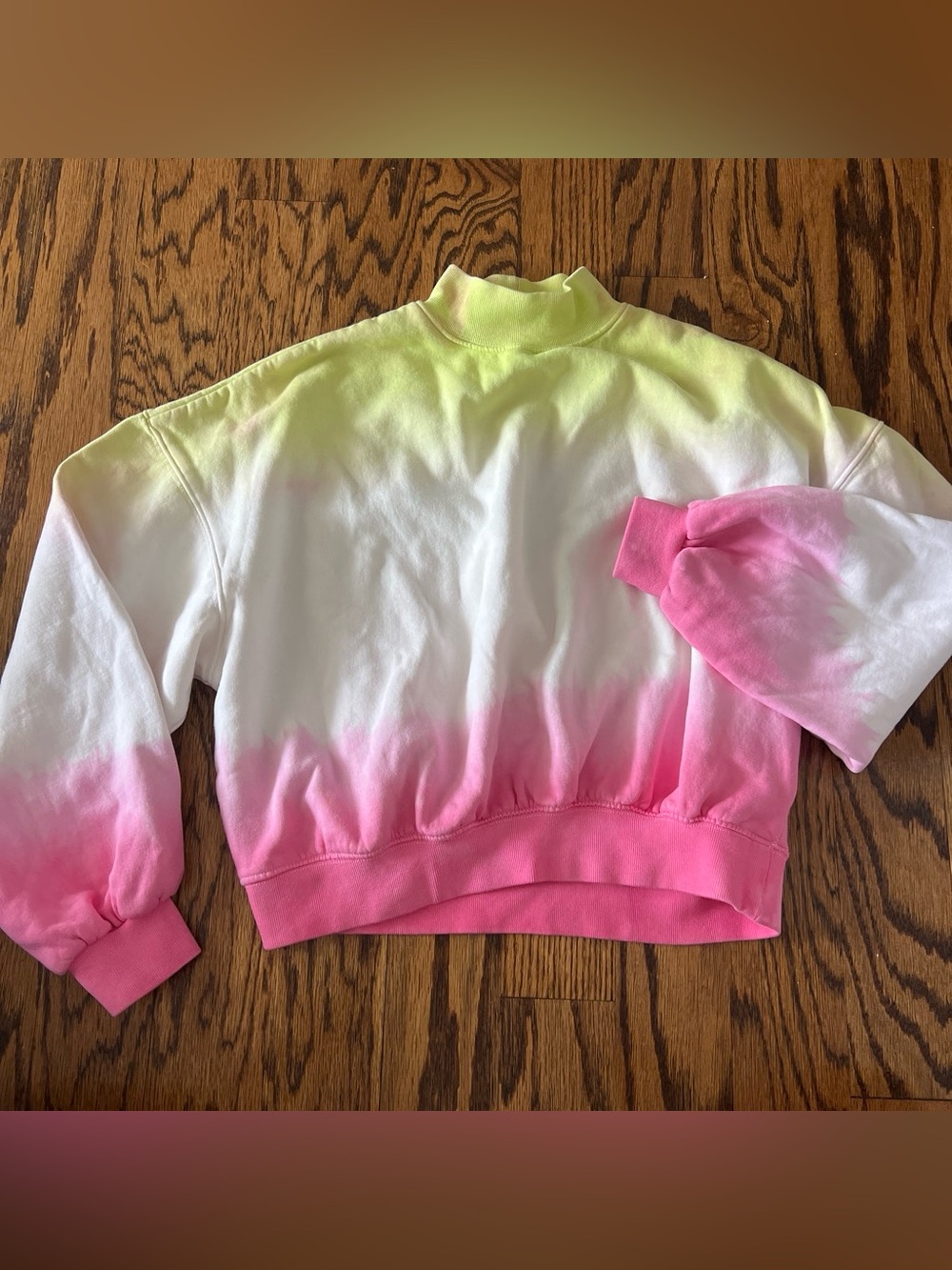 Divided H&M Gradient Tie-Dye Crewneck Sweatshirt - Pink & Yellow - Picture 4 of 4